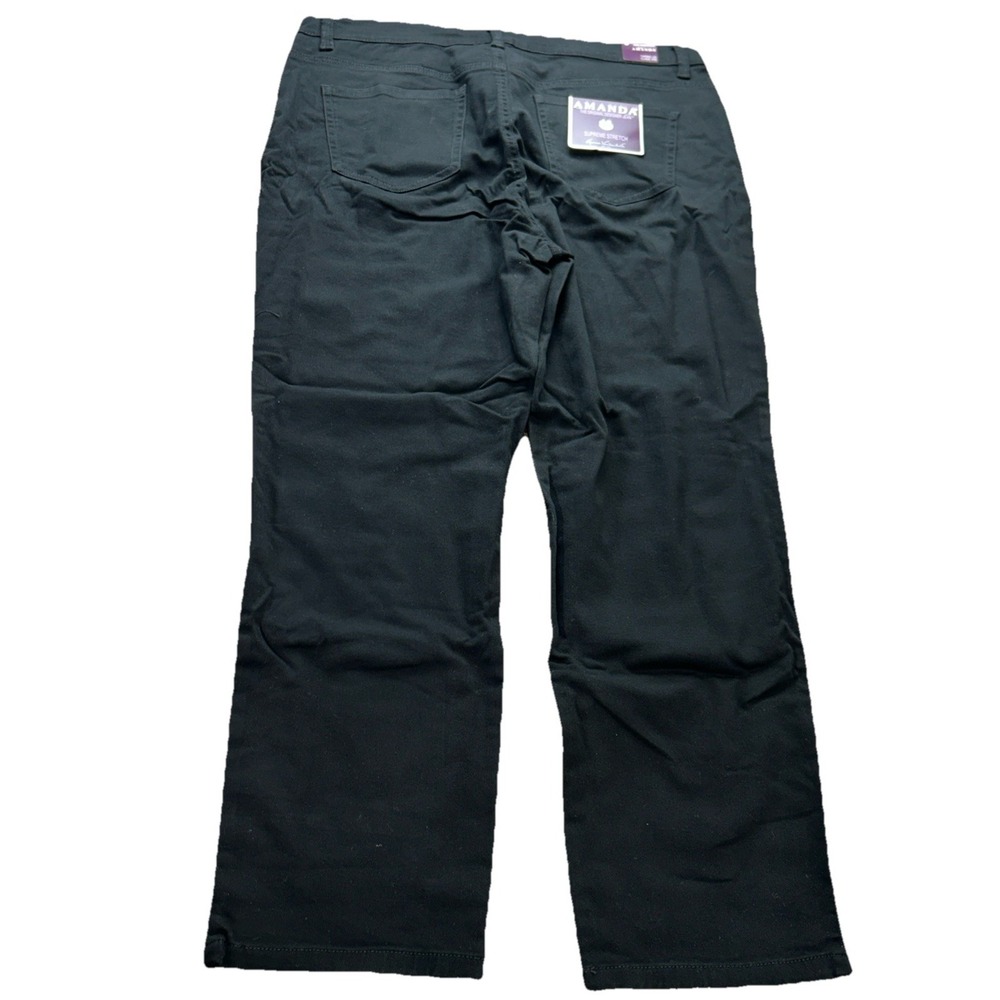 Gloria Vanderbilt Amanda Jeans 16W 38x29 Supreme Stretch Tapered Leg Black